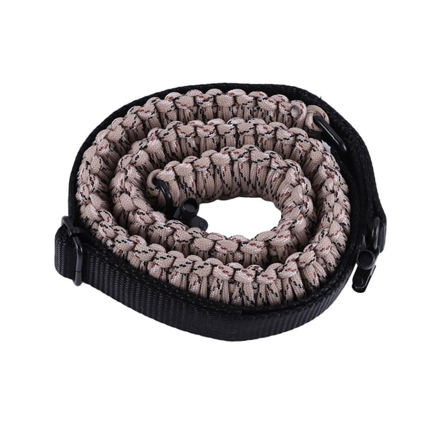 Correa ajustable Nylon Caza Sling Hecho a mano de punto Cuerda de embalaje al aire libre Cuerda de paracaídas con eslabón giratorio kenally OD000490-05