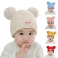 thumbnail image 4 of FAOWME Toddler Hat Girls Boys Knit Fall Winter Children Cute Warm Outwear Solid Color Cap Blue One Size, 4 of 4