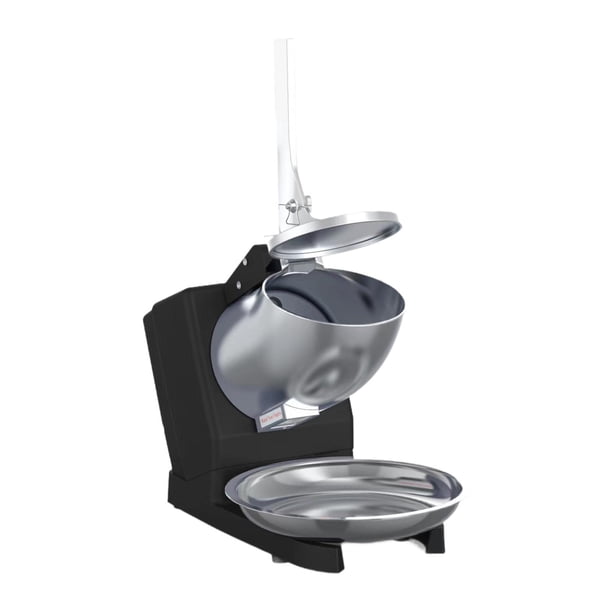 Trituradora de hielo eléctrica, máquina de hielo afeitada eléctrica, utensilios de cocina, fácil de limpiar, uso comercial práctico y resistente para Negro