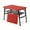 Red, variant on Small Folding Table Portable For Camping - Adjustable Height Lightweight Foldable Table With Nets For Outdoor Cooking, Picnic, Beach, Travel