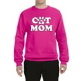 thumbnail image 2 of Wild Bobby, Best Paw Cat Mom, Pop Culture, Unisex Crewneck Graphic Sweatshirt, Fuschia, Medium, 2 of 3