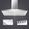 thumbnail image 1 of Hotte de Cuisinière Murale 30 Pouces, Hotte en Acier Inoxydable avec Conduit/sans Conduit Convertible, Hotte de Cuisine 30 Pouces, Hotte de Cuisinière Style Cheminée pour Cuisine, 1 of 7