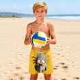 thumbnail image 5 of ATOGUTA Boys Swim Shorts Kids Swimwear Bathing Suits Quick Dry Beach Board Shorts Size 5T-14, Yellow, 5 of 6