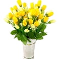 thumbnail image 2 of Visland 1 Bouquet 15 Heads Artificial Flower Eco-friendly Faux Silk Fake Tulip Bud Plant for Wedding Party Home Decor, 2 of 5