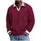thumbnail image 2 of Ceisia Men's Oversize Ribbed Two-in-One Long-Sleeve Knit Top Multi-Solid for Winter-Spring Gift, 2 of 8