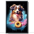 thumbnail image 2 of Miniature American Shepherd Dog Canvas Wall Art,Pet Canvas Painting Puppy Artwork,Colorful-Watercolor Original Artwork Print For Bedroom, Bathroom Wall Art decor, 2 of 6