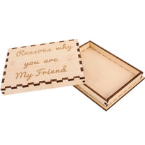IFANLANDOR present Box Wooden Heart Shaped 1 Set 5.50X4.32X0.79in