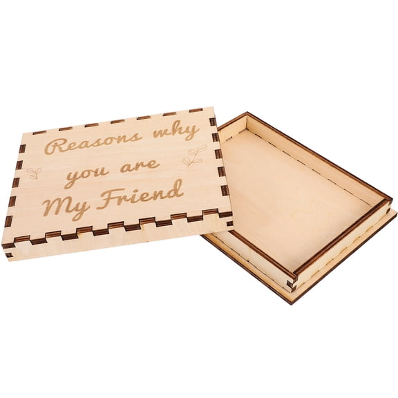 IFANLANDOR present Box Wooden Heart Shaped 1 Set 5.50X4.32X0.79in