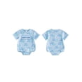 thumbnail image 2 of BemeyourBBs Newborn Baby Boy Golf Outfit Infant Baby Boys Summer Clothes Bubble Romper Daddy's Candie Letters Cute Golf Cart Print Short Sleeve Bodysuit Jumpsuits, 2 of 9