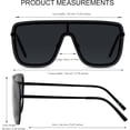 thumbnail image 5 of Rimless  Square Sunglasses for Women Men Flat Top Shield Frameless Sun Glasses, 5 of 6