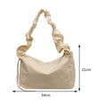 thumbnail image 4 of Bolso de viaje para mujer Bolso de hombro plisado de color sólido Monederos de gran capacidad (Beige) Ndcxsfigh  Para Estrenar, 4 of 8