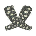 thumbnail image 2 of Sun Protection Arm Sleeves For Men Women, Daisies Flowers Stripe Sleeves To Cover Arms With Thumb Hole Cooling Sleeve, 2 of 2