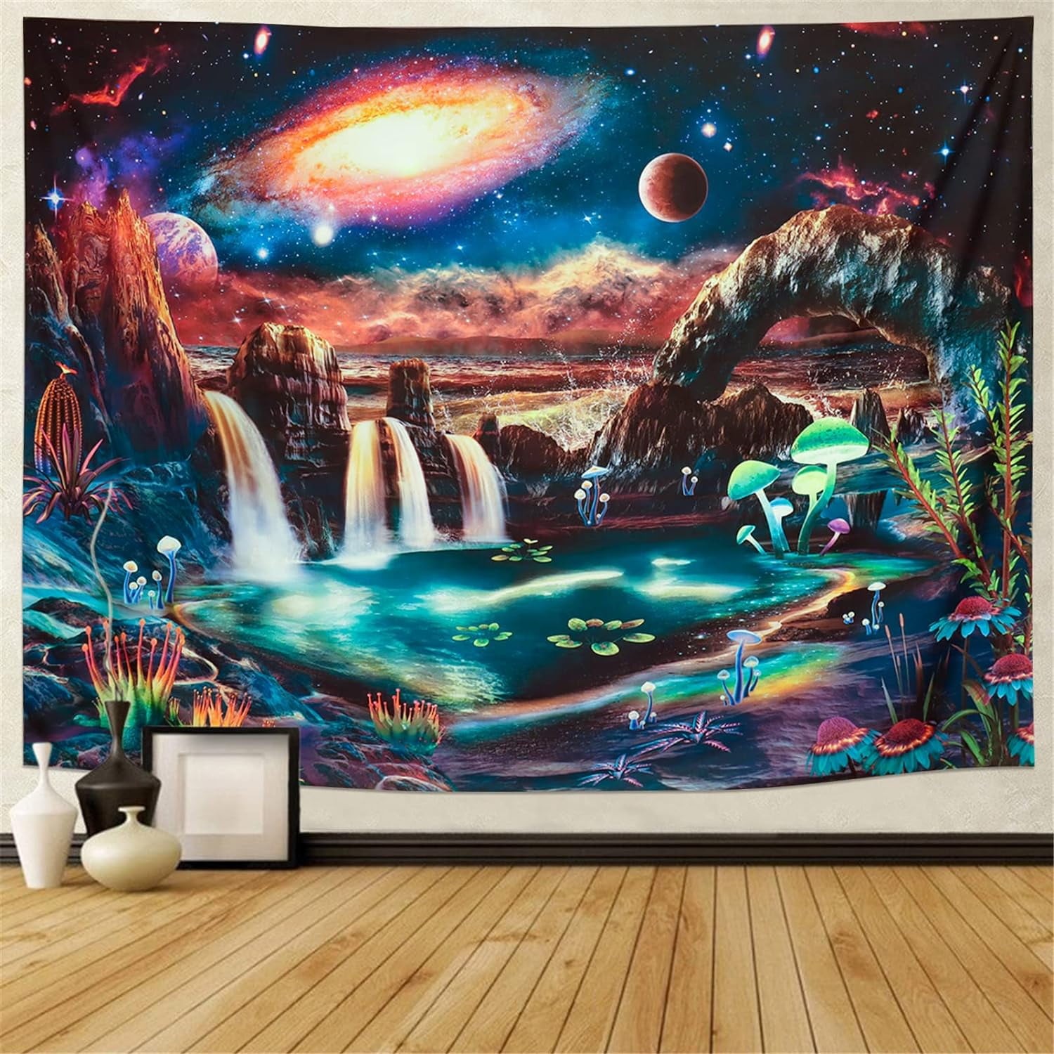 Galaxy tapestry glow in the dark sale