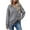 Gray, variant on Womens Henley Sweatshirt Long Sleeve Banded Bottom Tops Business Casual Tops Collared V Neck Blouses