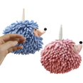 thumbnail image 1 of wonima01 Fuzzy Ball Hand Towel Set,2 Pack Super Soft and Quick Dry Hand Towels for Bathroom,Kichten,Toilet,Cute Decoration Hanging Towels with Strong Absorption (Hedgehog), 1 of 1
