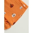 thumbnail image 6 of Toddler Baby Boy Halloween Outfit Short Sleeve Pumpkin Print T-Shirt Tops and Shorts Set Kids Cute Summer Clothes, 6 of 8