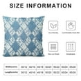 thumbnail image 5 of Jiayy  Boho Moroccan Decorative Ikat Accent Square Small Throw Pillow with Removable Cover for Bohemian Sofa, Couch, Bed, Living Room, Bedroom - Blue &amp; White, 5 of 5