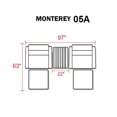thumbnail image 2 of TK Classics Monterey 5 Piece Outdoor Wicker Sofa Set 05a in Aruba, 2 of 3