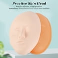 thumbnail image 3 of Practice Face Skin, Flexible Makeup Training prosthetic Face Easy To Clean High Simulation Silicone  for Lip Liner for Highlighter, 3 of 7