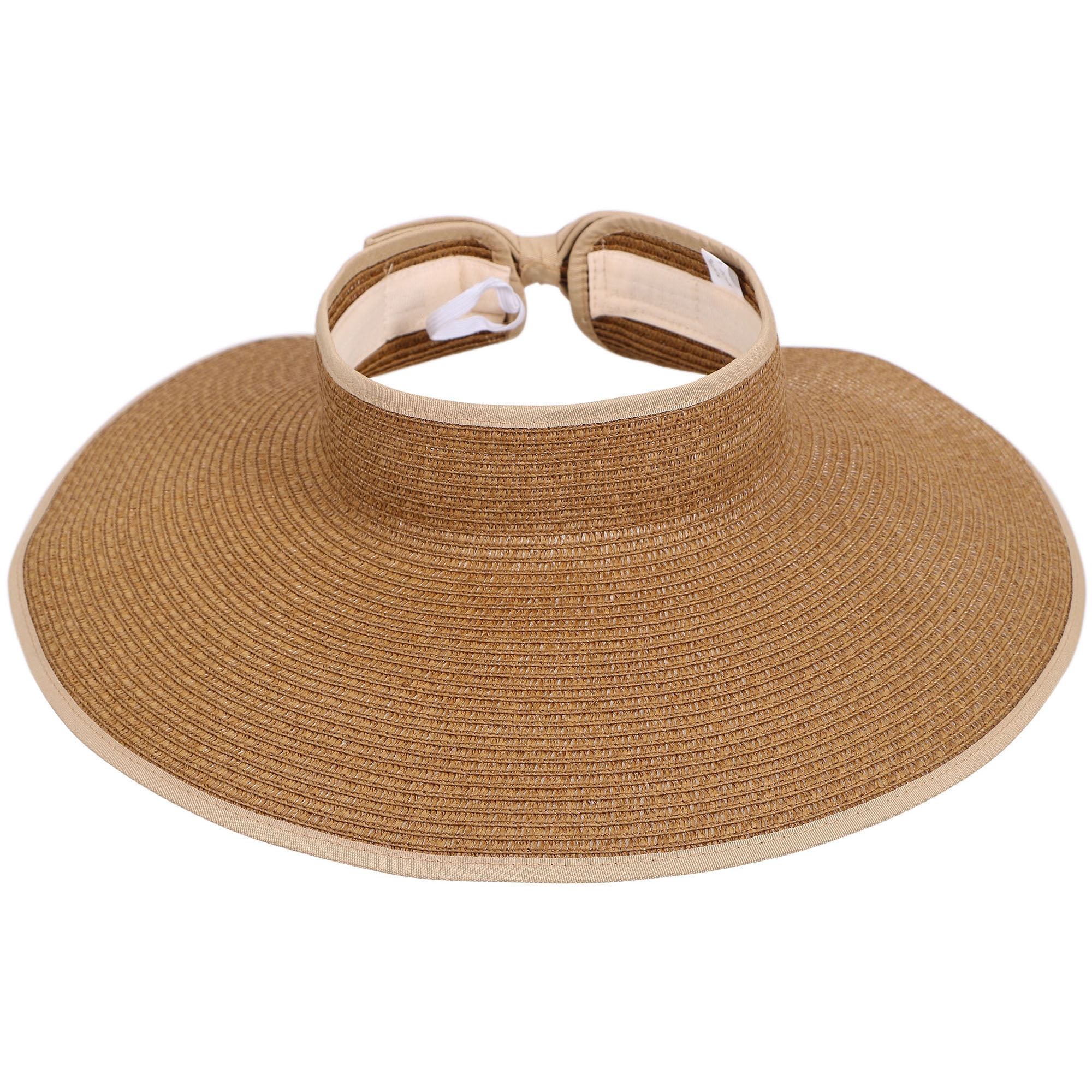 Simplicity Womens UPF 50 Wide Brim Roll-up Straw Sun Hat Sun Visor