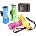 thumbnail image 1 of 4-pack Led Flashlight Mini Torch, 90mm Small Torches, Colorful Glow In Dark Torch Light,camping Hiking Outdoors Party-lightweight, Batteries Included, 1 of 5