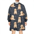 thumbnail image 2 of Goldendoodle Dog Wearable Oversized Blanket,Wearable Blanket Hoodie for Adults,Cozy Hooded Blankets with Super Pockets,Super Warm Fuzzy Pullover for Women & Men, 2 of 6