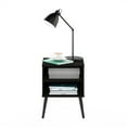 thumbnail image 5 of Furinno Claude Mid Century Style End Table with Wood Legs, Espresso, 5 of 6