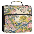 thumbnail image 5 of FORMRS Zipper Binder with Shoulder Strap 2-inch Ring 500 Sheet Capacity File Bag, Pink Floral Wave, 5 of 5