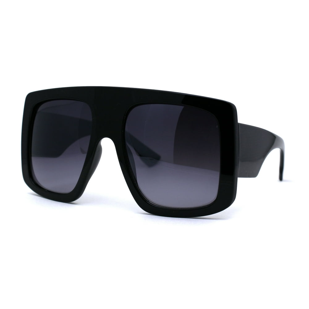 SA106 - Oversized Flat Top Thick Plastic Mobster Fashion Sunglasses ...