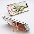 thumbnail image 4 of Compatible with iPhone 12 Makeup Mirror Case Diamond Glitter Rhinestone with Ring Stand Kickstand Cute for Girls Women Protector Cover Bling Crystal Ring Holder Finger Grip Case 6.1" Rose Gold, 4 of 12