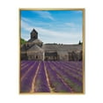 thumbnail image 1 of Designart Lavender Field With Abbey In France FLOAT FRAME WALL ART, 1 of 4