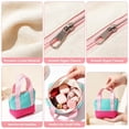 thumbnail image 4 of Linnome Small Canvas Gift Bag Mini Tote for Party Favor Wedding Birthday Reusable Drawstring Pouch Gift Decoration Multicolor#01, 4 of 5