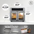 thumbnail image 4 of Horno Freidora de Aire Kitchen Elite 26 Cuartos con Puerta Francesa, 4 of 8