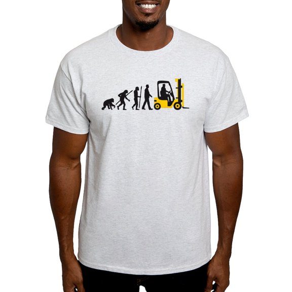 CafePress - Evolution Of Man Forklift Driver T Shirt - Men's Classic Graphic T-Shirt