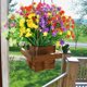 thumbnail image 3 of 10 paquetes de flores artificiales para exteriores, arbustos resistentes a los rayos UV, plantas, Gypsophila verde de plástico falso para interiores y exteriores Feliz Sencillez, 3 of 3