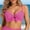 Hot Pink, variant on Push Up Bathing Suit Bikinis Plain Women Bikini Top Balconette Hot Pink Women Bathing Suit