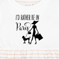 thumbnail image 4 of Inktastic I'd Rather Be in Paris Shopping and Travel Girls Baby Dress, 4 of 5