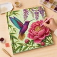 thumbnail image 6 of Bamboo Forest Hummingbird DIY Framed Pearl Painting Kit, Special Shaped Drill Diamond Art Painting Kit, Pearl Gem Art, 20x20cm, 6 of 16