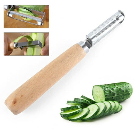 

Wood Handle Vegetable Fruit Potato Peeler Slicer Parer Gadgets Cooking Tools