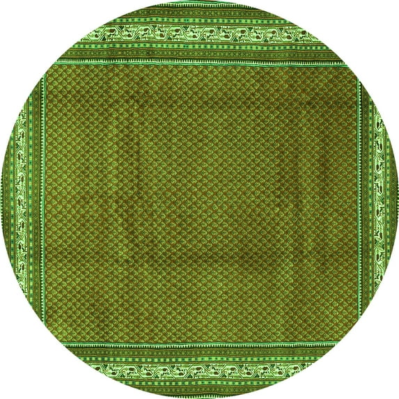 Ahgly Company Indoor Round Persian Green Traditional Area Rugs, 6' Round