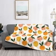 thumbnail image 2 of Rateoe Peach1 Pattern Flannel Throw Blanket, Ultra-soft Blanket for Bed, Couch, Car, Hypoallergenic Anti-pilling blanket-60"x50"(Horizontal), 2 of 6