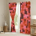 thumbnail image 3 of Homewish Cartoon Pixelate Miner Black Out Curtains, Red Square Abstract Curtains Pack of 2 (42x63 Each), Teens Kids Boys Girls Bedroom Curtains, Curtains and Drapes Bedroom Decor, 3 of 6