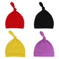 thumbnail image 1 of Single Layer Baby Hat Baby Pacifier Cap Baby Adjustable Knot Hat Cotton Soft Cute Knitted Cap Cap, 1 of 4