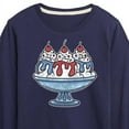 thumbnail image 3 of Instant Message - Americana - Red, White, & Blue Ice Cream Sundae - Toddler & Youth Long Sleeve Graphic T-Shirt, 3 of 6