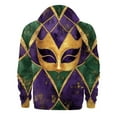 thumbnail image 4 of Resicozy Mardi Gras Full-Zip Up Hooded Casual Sweatshirts with Pocket Long Sleeve Sweatshirt Sports 2026 Hooded Jackets Light Purple 3XL, 4 of 4