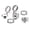 54607, variant on Creative Fashion Elegant Women's Jewelry Dark Retro Spade Love Heart-shaped Ring 7-piece Set