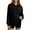 Black, variant on Waffle Knit Hoodies for Women 2025 Fall Winter Long Sleeve Casual Plain Hooded Sweatshirt Pullover Tops