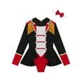 thumbnail image 2 of Doomiva Kids Girls Ringmaster Circus Show Halloween Dress-up Long Sleeve Leotard Tuxedo Showman Dancewear Black 16, 2 of 5