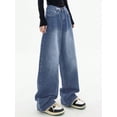 thumbnail image 7 of EMMIOL Women's Y2K Barrel Baggy Jeans Stretch High Waist Wide Leg Jeans Vintage Boyfriend Denim Pants, 7 of 7