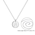 thumbnail image 3 of Collar con colgante pequeño de letra simple de Dinheiro, collar con letra hueca, 3 of 5